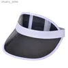 Visors Rodzic Dziecko Summer Transparent Pvc Plastikowy pusty czapka słoneczna mężczyźni Kobiety