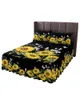 Sängkjol Park Solrosblomma Butterfly Elastic Montered Bed Stead med kuddväskor Madrass Cover Bedding Set Sheet