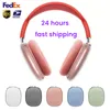 För AirPods Max Bluetooth Earphones hörlurar Tillbehör Transparent TPU Solid Silicone Waterproof Protective Case Airpod Maxs Earbuds Headset Cover Case