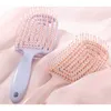 1 PCS Macaron Big Curved Comb Scalp Massage pente de pente masculino pente de pente cacheado pente de pente de pente de nove costelas