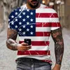 T-shirts masculins pour hommes 3D T-shirt imprimé T-shirt Summer Casual Pullover Pullover Sports Fashion Loose et Coltft Courte