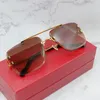 Occhiali da sole tagliati con diamanti uomini senza bordo carter designer di lusso occhiali da sole sfumature per donne di tendenza vintage prodotto gafas de sol 0268