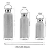 350ml/500ml/750ml Bling Diamond Thermos Bottles Portable Glitter Rhinestone Water Bottle Crossbody Stainless Steel Thermal Flask 240415