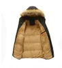 Stone Jacket Island Plus Size Coat Men's Brand Designer Down Winter Tjockning Outdoor Windproof Warm Large Fur Collar Long CP Jackor F36