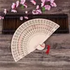 Dekorative Figuren 1PC Mode Hochzeit Handduft duftender geschnitzter Bambusklapper Fächer Chinesisches Holz Vintage hohl Antike Home Decor