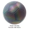 Style Lumineux ballon de football Réflexion Night Glow Football Taille 4 5 PU Boules résistantes à Slip Training Child Training Futbol 240407