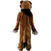 2024 Yeni Yetişkin Kahverengi Fox Kurt Maskot Kostüm Eğlenceli Kıyafet Takım Doğum Günü Partisi Cadılar Bayramı Açık Kıyafet Takım