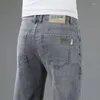 Jeans masculin 2024 Spring Classic Style Brand Business Business Quality Casual Stretch Slim Slim Pantal