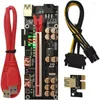 Computer Cables Ver018 Pro PCI-E Riser Card USB 3.0 Cable 018 Plus PCI Express 1x till 16x Extender PCIe Adapter för BTC Mining (RED)