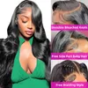 250 Dichtheid 13x6 HD Transparant Body Wave Lace Front Human Hair Braziliaans 30 40 inch 13x4 frontale S voor vrouwen 240408
