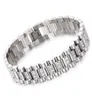 Bracelet en acier inoxydable en or en or mâle masculin 16 mm bracele bracelets bracelets de bracelets pour les bijoux à la main des hommes avec CZ7692065