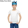 Hårtillbehör King Crown Children Birthday Party Headwear Festival Costume Halloween roll Play Prop Kids Christmas Tiara Headpiece Blue