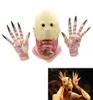 Film pan039s labirinto horror uomo pallido senza occhio mostro cosplay lattice maschera e guanti di Halloween hounted hounted oggetti spaventosi 2207199538576