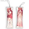 Kleryki Lanyards 4x12cmdate A Live Kotori Itsuka Dakimakura Mini Bierek Body Body Wisel Cartoon Anime Key Cosplay Prezent Y240417