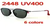 2448 Designer Designer Sunglass для мужчин Fashion Tr Metal Women Sunglases Drive Sun Glasses 6 Colors5328874