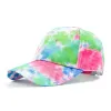 Criss Cross Bleached Ponytail Hats Summer Unisex Baseball Hat Woman Man Sun Shade Cap 0417
