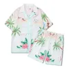 Casa blanca man t set masao san print heren casual en korte dames losse zijden tops katoen losse mannen vrouwen shirt casablanc shirt mouw kleren