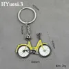 Keychains Lanyards Creative Bicycle Pendant Pendre Keychain Style Metal Bike Key Anneau Men Men Purse Decor Decord Cadeaux d'anniversaire D240417