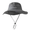 Berets Adult Moisture Wicking Fisherman Hat Foldable Quick Drying Fishing Bucket