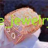 Anneaux de groupe Bijoux de luxe personnalisés VVS MISSANIT DIAMOND RING BLING ICED OUT INITIAL CLASSET CLASSET DE CHAMPAGNEF