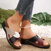 Sandals 2024 Women's Summer Non-slip Soft Soles To Wear Dual Purpose Leather Breathable Beach Shoes