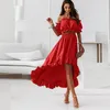 Casual Dresses Bohemian Holiday Front Short Back Long Dress Wrapped Chest