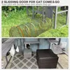 Cat Carriers Large Catio Outdoor Enclosures Wooden House With Sleeping Houses Bridges Walks UV Proof Cover 74" H 110" L