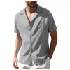 Мужские повседневные рубашки Сплошные мужские кубинские шаровые воротнички лето-рукав для мужчин для мужчин, грудь мягкие мужчины, 24416
