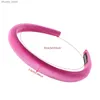 Headbands AWAYTR Solid Color Suede Headband Simple Basic Style Hairband Hair Accessories For Women Girl Trends Headwear Y240417