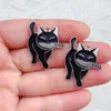 10 pezzi Enamel Halloween Killers Cat Charm per i gioielli che producono accessori per la collana a ciondolo per orecchini Accessori per forniture fai -da -te 240408