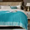 INYA Copertina per lancio a casa per divano di divano letto decorativo a maglia con nappe e morbide coperte testurizzate accoglienti 240409