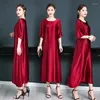 Moda de sono feminina 83168006Frant Cloud Yarn Silk Dress Spring e Summer Temperament Mulberry Grande tamanho solto