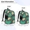 Backpack Men Women Large Capacity School For Student Beautiful Gothic Frogs And Water Lilies Bag