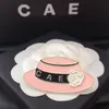 Boutique Gold-Plated Brooch Brand Designer New Hat Camellia Fashionable Brooch Designed Specifically For Cute Charming Girls High Quality Brooch Box