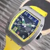 الساعات الأوتوماتيكية Miler Style Wristwatch Series RM005 Titanium Automatic Mechanical Men's Watch 45 × 378mm HBWK