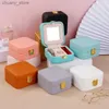 Accessories Packaging Organizers Jewelry Box Square Travel Portable Earing Carrying Box Elegant Trendy Jewelry Gifts Organizer Display Packagi Y240423 9KB2