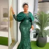 Vêtements ethniques Africa Sequin Elegant Robe Femmes For Wedding Party 2024 Fashion Long Mancheve Plus taille Maxi Tenues Robes