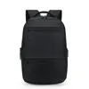 حقيبة الظهر كبيرة السعة رجال مقاوم للماء نايلون أسود عرضي 15.6 بوصة حزمة الخلفية المحمول