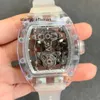 Men Watch RM056 Man Superclone Watch Active Transparent Tourbillon RM056 Barreau mécanique creux 4IPN