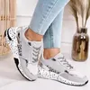 Sapatos casuais mulheres tênis 2024 Laropardo com craques estampas de leopardo Vulcanize plataforma Sports Ladies Breathable Plus