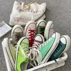 Casual Shoes Girls Colors Canvas Students Solid Sneakers Low Top Women Flat Lace Up Rubber Soled Summer Green Footwear