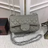 Dame de haute qualité 1116 Sac deigner Real Le cuir Caviar Mini Plaid Gold / Silver Chains Boy Messager Sac Hobo Sac Crossbody Falm Femme Pourse Purs Tote Sac Portefeuille X74