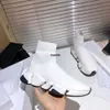 2023 Luxury Brand Designer Sones Sapatos Speed Trainer Sneaker High Platform Men Women Shoes esportivos respiráveis