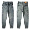 Męskie dżinsy projektant mody Mężczyźni retro niebieskie multi kieszenia swobodne dżinsowe szerokie nogi cargo spodnie hombre streetwear hip hop luźne D240417