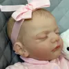 BZDOLL Gerçekçi 48cm uykuda 3D boyama ciltli Reborn Bebek Bebek 19inch Canlı Yumuşak Silikon Doğdu Bebe Sevimli Elbise Oyuncak 240408
