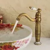 Banyo Lavabo muslukları klasik lamba şekilli seramik sap acele altın havza musluğu en kaliteli pirinç ev kabini toptan No.114