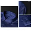 Men's Dress Shirts High Quality Long Sleeve Shirt Luxurious Wrinkle-resistant Non-iron Solid Color Business Casual Ice Silk Poplin 6XL