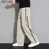 Men's Pants 2024 New Sports Pants Mens Pocket Jogger Wide Leg Jogging Pants Neutral Breathable Loose Outdoor Sports Pants Fashion Design Jogging Pants Q240417