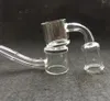 Factory 25mm XL Flat Top Banger Short Neck 4mm Bottom Reactor Core Quartz Banger Nails 10mm 14mm 18mm Manlig kvinna 90 grader3802809