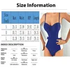 Traje de baño de baño para mujeres trajes de baño 2024 Mujer sexy bikinis coloca color azul y blanco traje de baño europeo americano bañera de bolso duro americano